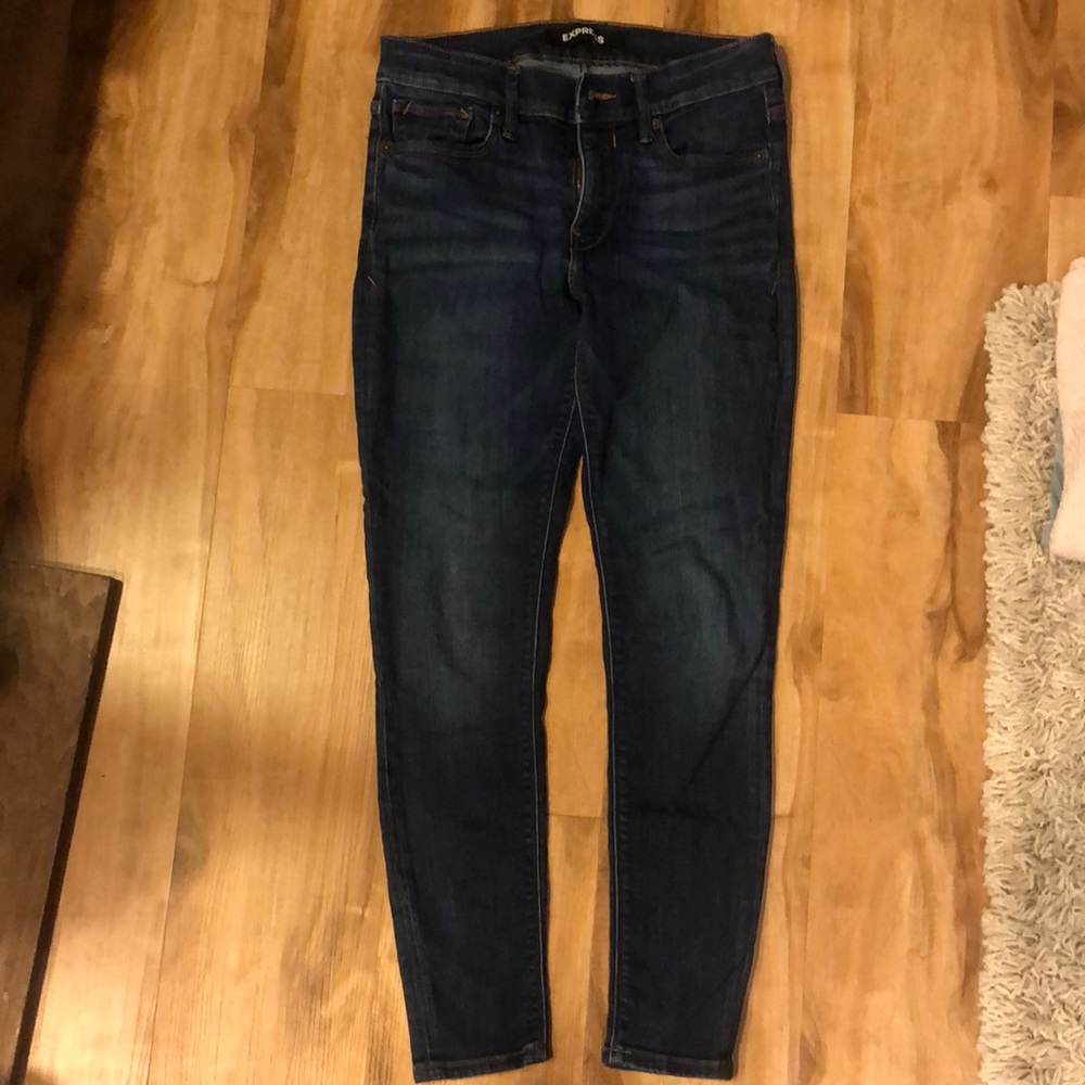 Express Dark Wash Skinny Jeans